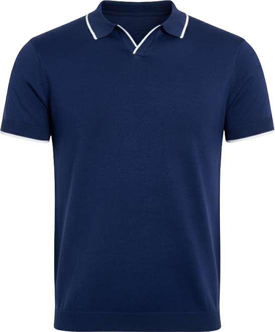 Men's Collar V-Neck Polo Sweater