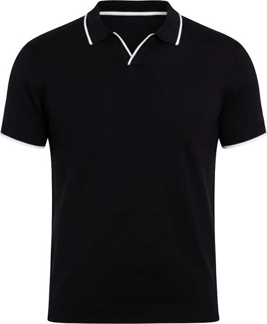 Men's Collar V-Neck Polo Sweater