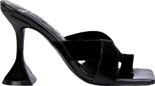 Womens Snatched Intertwined Toe Ring Heeled Sandals