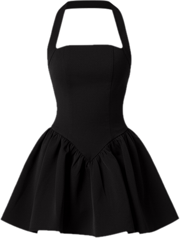 Women's Halter Contour A-Line Mini Dress