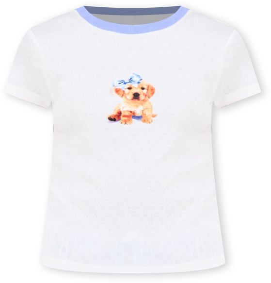 Juniors' Pointelle Short-Sleeve Top