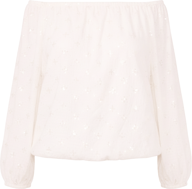 Plus Size Off-The-Shoulder Bubble Sleeve Top