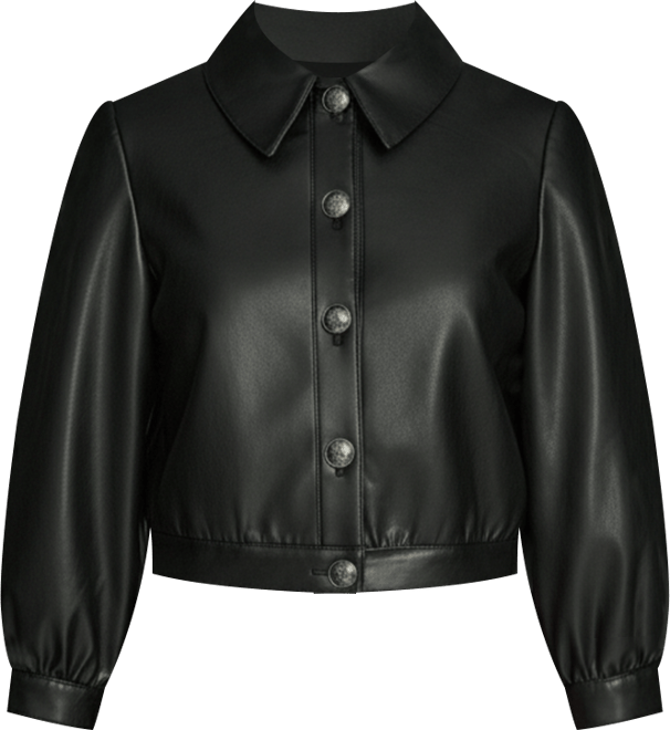 Women's Crop Button Front Jacket