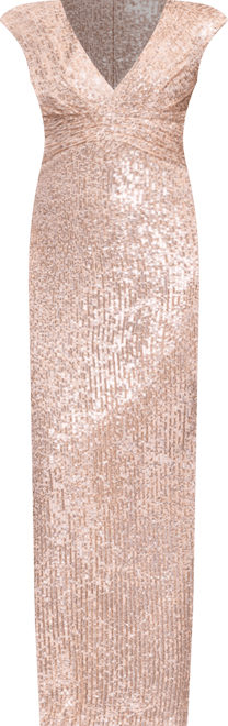 Petite Sequin Long Sheath Gown