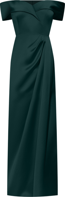 Petite Long Off-The-Shoulder A-Line Dress