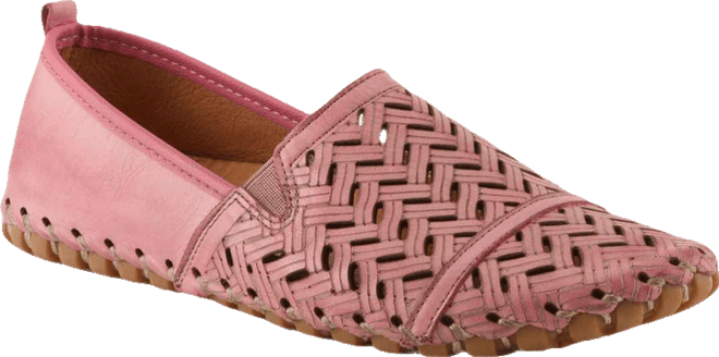 Kapri Flexible Leather Loafer with Cutout Detail and Removable Arch Support Insole