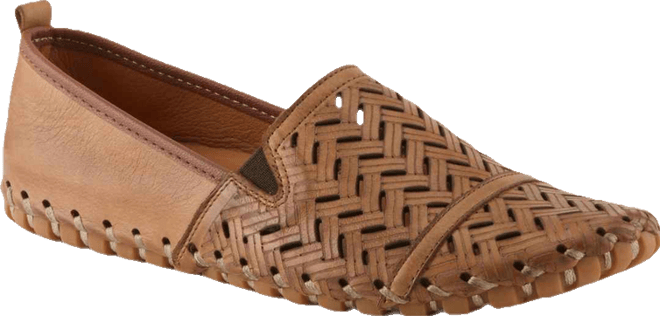 Kapri Flexible Leather Loafer with Cutout Detail and Removable Arch Support Insole