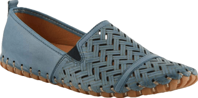 Kapri Flexible Leather Loafer with Cutout Detail and Removable Arch Support Insole