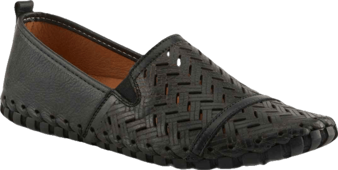 Kapri Flexible Leather Loafer with Cutout Detail and Removable Arch Support Insole