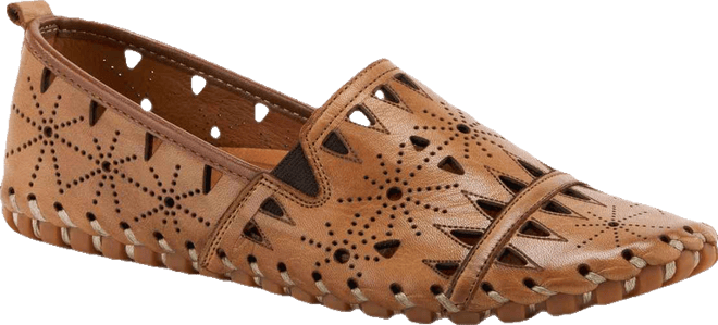 Fusaro Laser-Cut Leather Loafers with Removable Insole