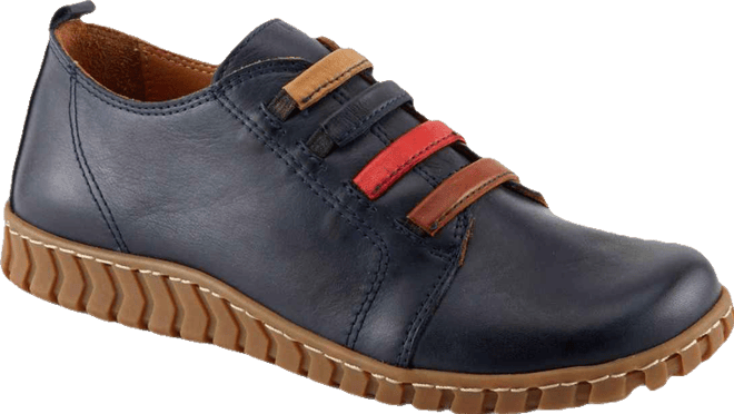 Emmalina Leather Slip-On Shoe with Removable Insole and No-Tie Elastic Laces