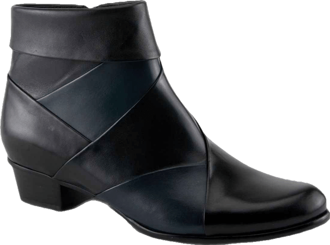 Mayvilla Colorblock Leather Bootie with Fold-Over Cuff and Removable Insole