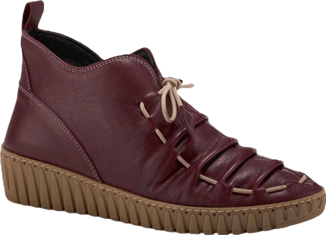 Azura  Nespea Premium Leather Slip-On Wedge with Elastic Vamp Tie and Removable Insole