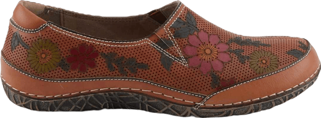 Women's Libora-Delite Handpainted Leather Floral Slip-On Shoes with Removable Insole