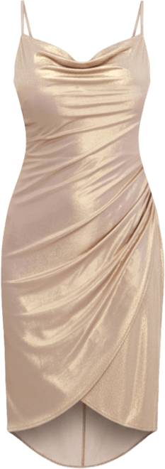 Women's Foiled Sleeveless Midi Dress