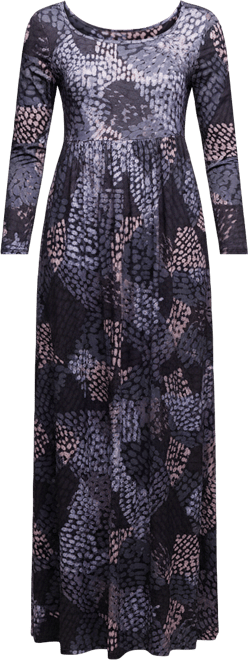 Women's Long Sleeve Empire Waist Maxi Dress