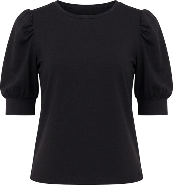 Women's Puff Sleeve Crewneck Top
