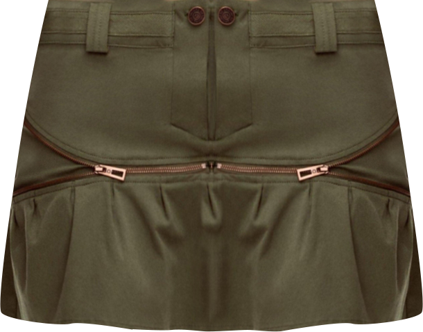 Women's Short skirt with zippers