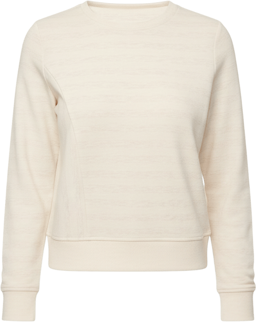 Women's Crewneck Tonal Stripe Pullover Sweatshirt