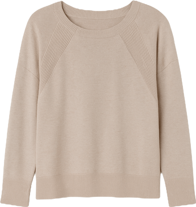 Button Back Rib Knit Sweater