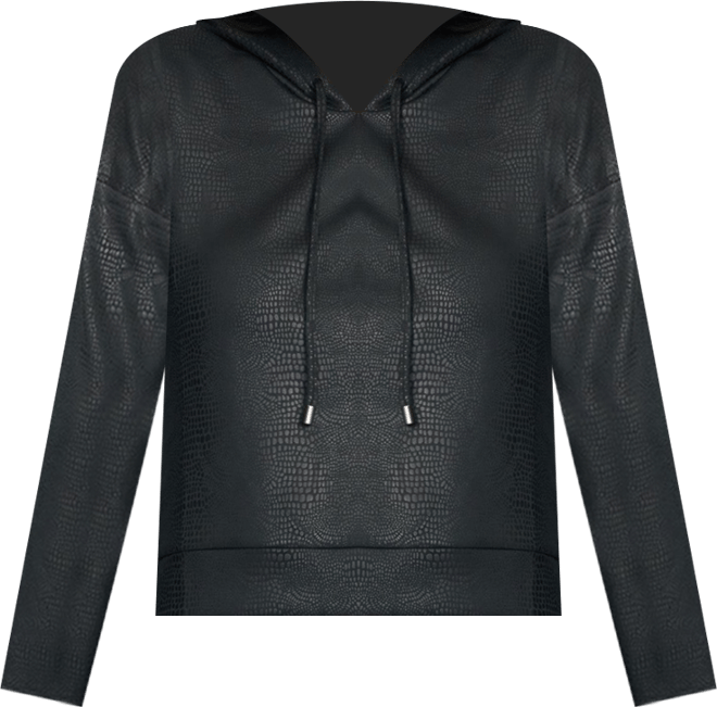 Women's Coated Bubble Hem Hoodie