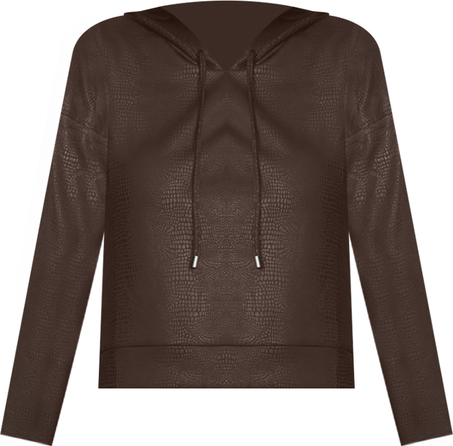 Women's Coated Bubble Hem Hoodie