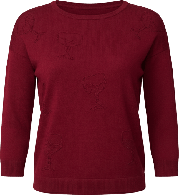 Women's Wineglass Drop Shoulder Tunic Sweater