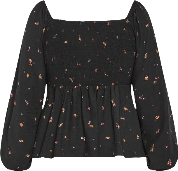 Plus Size Gigi Long Sleeve Daisy Print Top