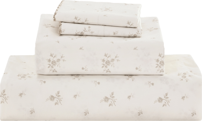 Sunham Callie Floral 200-Thread Count 4-Pc. Sheet Set, Queen