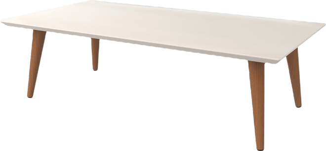 Utopia 17.52" Wood Low Rectangle Coffee Table