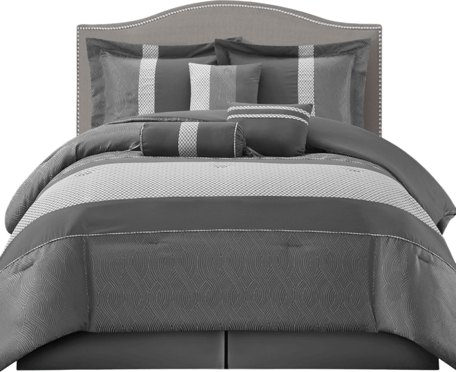 Corell Black 7-Pc. Comforter Set, Queen