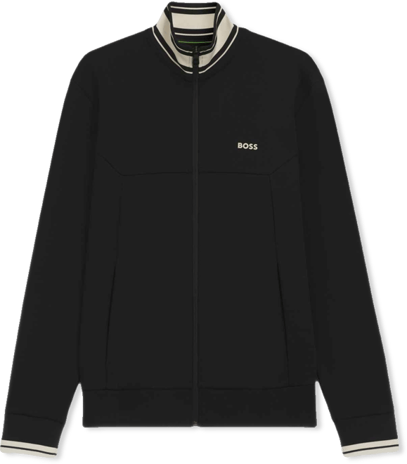 Boss by  Men's Cotton-Blend Zip-Up Sweatshirt