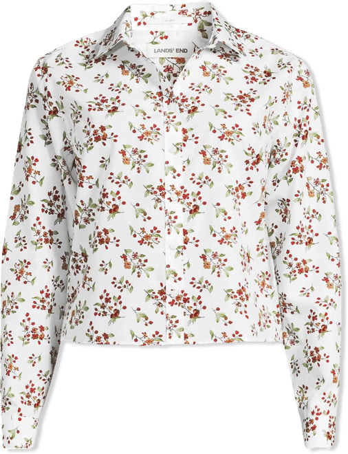 Women's No Iron Boxy Cropped Shirt