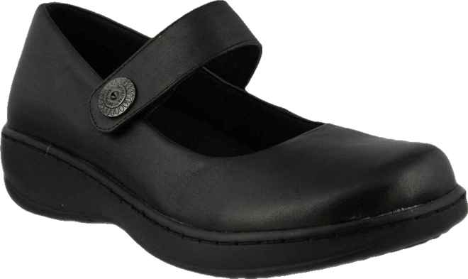 Professional Wisteria Leather Mary Jane Work Shoe with Removable Insole and Skid-Resistant Sole