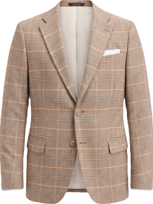 Men's Modern-Fit Wine Window Tweed Sport Coat