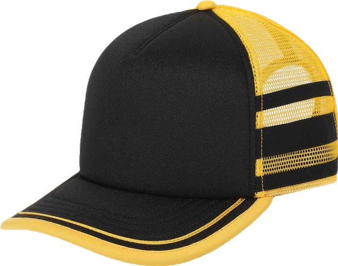 Men's Dustin Henderson Black & Yellow Cosplay Trucker Hat