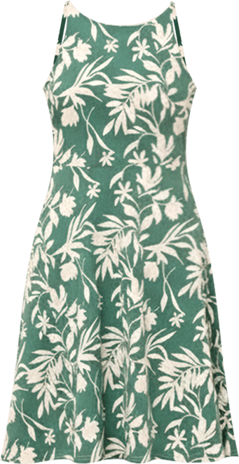 Women's Organic Cotton Fit & Flare Twist Back Dress