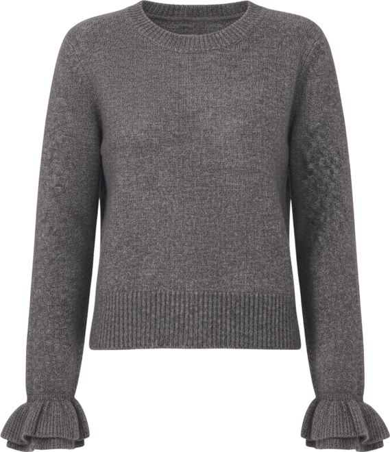 Women's Ruffle Cuff Crewneck Sweater