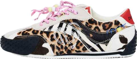 Women's Patchwork animal print sneakers