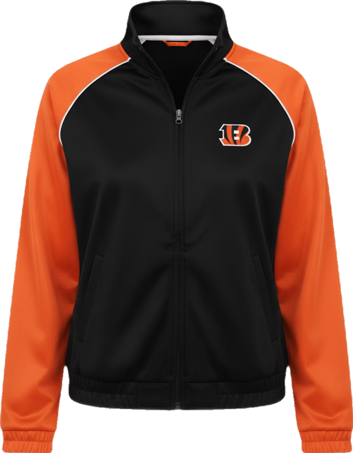 Women's Black Cincinnati Bengals Replay Full-Zip Track Jacket