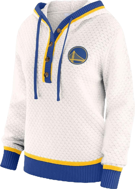 Women's Cream Golden State Warriors Plus Size Hoodie Sweater