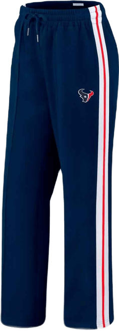 Women's Navy Houston Texans Color-Block Straight Leg Pants