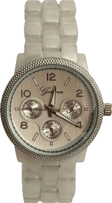 Pearl tone Acrylic Band Women Watch
