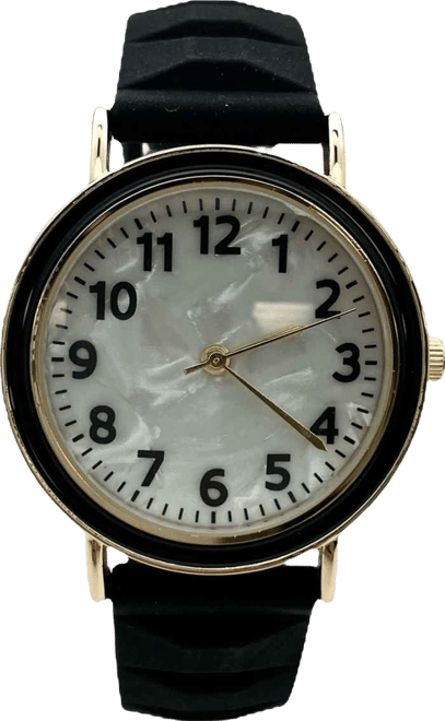 Solid Vibrant Color Everyday Silicone Women Watch, Black