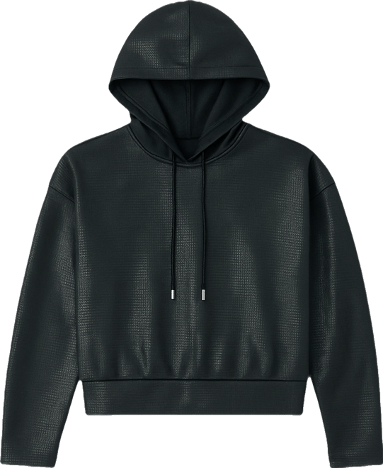 Women's Coated Bubble Hem Hoodie