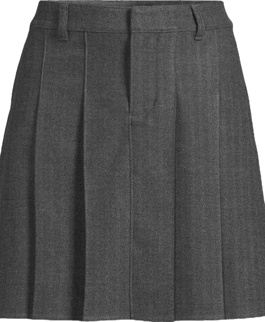 Women's Brushed Flannel Pleated Mini Skirt