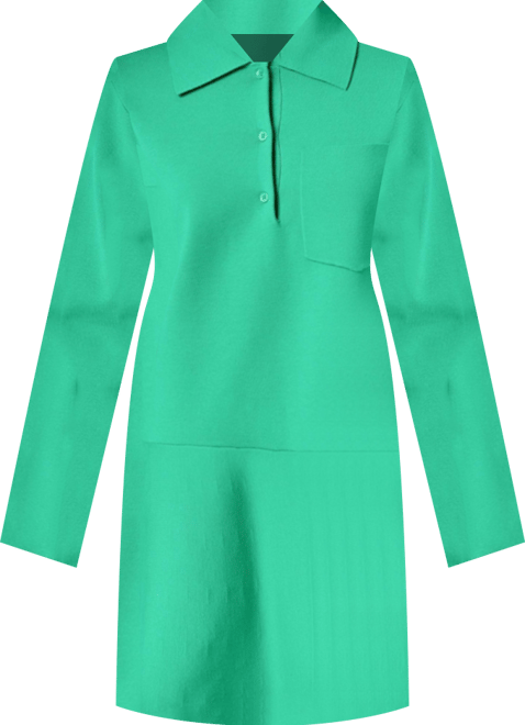 Women's Collared Knit Mini Dress
