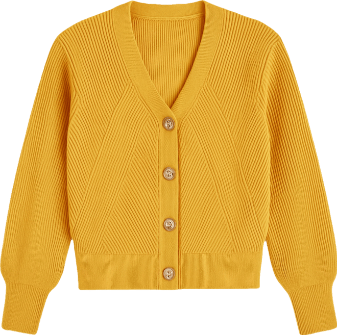 Women's Knitted Stitch Detail Cardigan