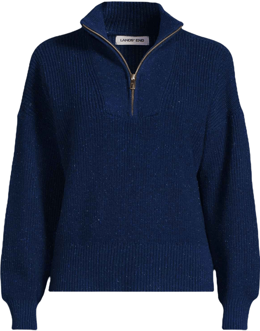 Women's Petite Drifter Shaker Wedge Quarter Zip Sweater