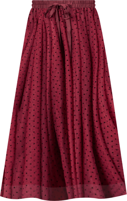 Women's Mesh Heart Print Tulle Skirt